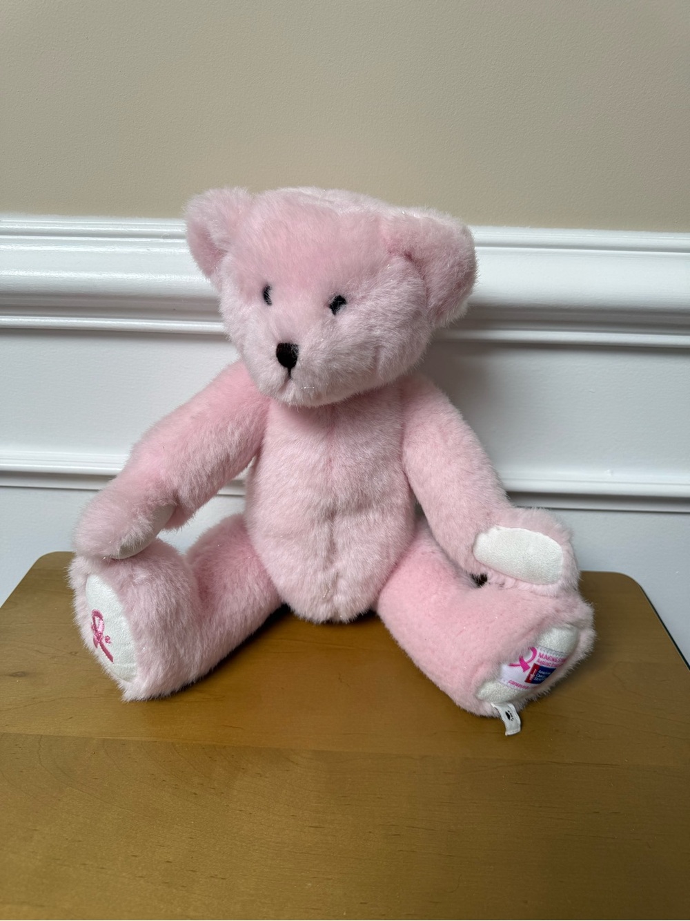 Boyds Bears Pink Plush Teddy Bear - Soft Light Pink Mohair
